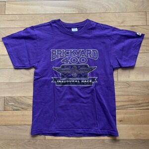 Logo 7 Brickyard 400 T-Shirt Kids L 14-16‎ Purple 1994 Inaugural Race Vintage